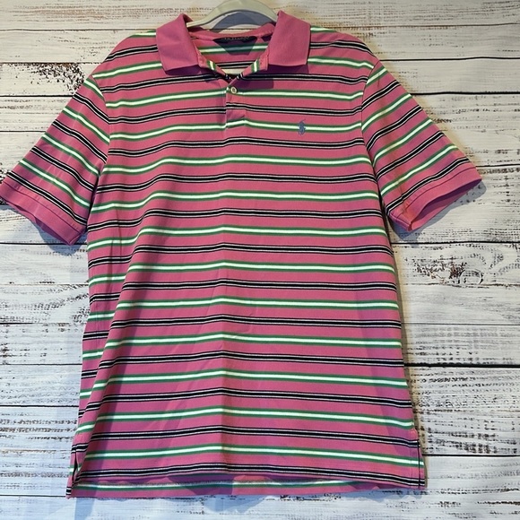 Polo Golf Stripe Collar Shirt Size L - Picture 6 of 6